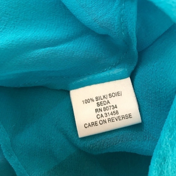 Maxazria Collection halter top Sz S/M aqua wrap - Picture 8 of 8
